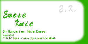 emese knie business card